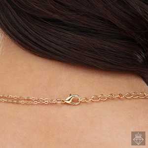 สร้อยคอทอง Prao ที่มีดาวและบาร์หลายชั้นเครื่องประดับชั้นที่ทันสมัย - Product Image 1