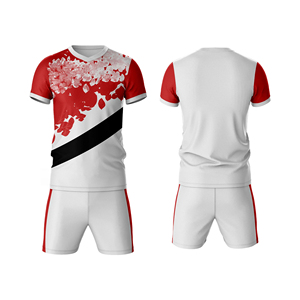 Nuevo Modelo de Uniformes de Rugby Ligeros, Logotipo Personalizado por Sublimación, Color Rojo y Verde, Uniformes de Rugby Personalizados para Hombre - Product Image 1