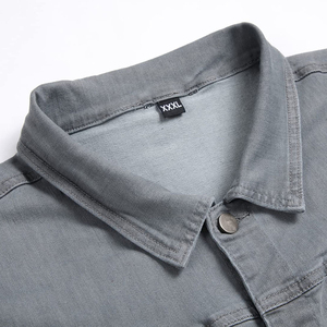 <b>Men's</b> Durable Cotton Blend Denim <b>Jacket</b> <b>Long</b> Sleeve Button Up Casual Street Fashion <b>Jacket</b> for Outdoor Activities - Product Image 6