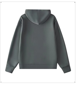 เสื้อฮู้ดผู้ชายสีพื้น ทรงปกติ ผ้าฝ้ายเฟรนช์เทอร์รี่ สวมใส่สบายๆ สำหรับฤดูใบไม้ร่วง มีกระเป๋า ดีไซน์ระบายอากาศ แขนยาว - Product Image 6