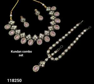 Women's Gold Plated Alloy Jewelry Set Blue Zircon <b>Necklace</b> Earrings Bracelet Classic Style Wedding Pearl Cut Bezel Setting - Product Image 1