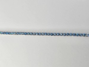 Bracelet tennis en or massif et moissanite bleue VVS, taille ronde, serti à griffes, pour mariée, livraison directe - Product Image 6