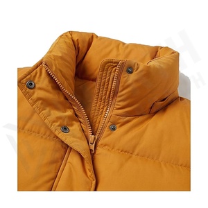 Hooded Quilted Waterproof <b>Bubble</b> Jacket Black Full Sleeve Winter Windproof Cotton Shell Knitted Fabric Polyester Filling Stand - Product Image 4