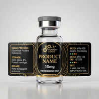 Étiquettes personnalisées pour flacons de peptides de laboratoire 3ml 5ml 10ml, autocollants PET imperméables pour petites bouteilles en verre