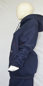 ชุดวอร์มสีกรมท่า Sp Navy Blueorts พร้อมโลโก้สั่งทำ เสื้อแจ็คเก็ต กางเกงจ็อกเกอร์ ผ้าฝ้ายออร์แกนิค 100% ระบายอากาศได้ดี แห้งเร็ว ขายส่งชุดกีฬา รับผลิตแบบ OEM - Product Image 2