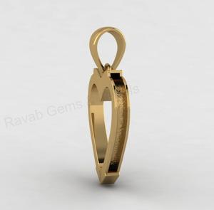 Colgante de Plata 925 Maciza Chapado en Oro de 18K con Forma de Corazón Trenzado y Detalle de Crin de Caballo para Joyería Conmemorativa y de Recuerdo - Product Image 2