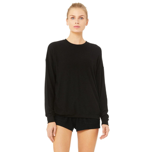 Sweat-shirt à capuche oversize pour femme 2026, couleur unie, en coton tricoté, manches longues, design asymétrique, pour l'automne - Product Image 6
