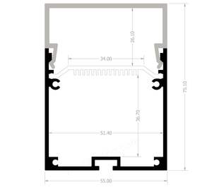 Boîte à lumière murale simple face carrée CNW HBMC-58 Série 6000 en alliage d'aluminium finition anodisée tempérée T3-T8 pour décorations - Product Image 2