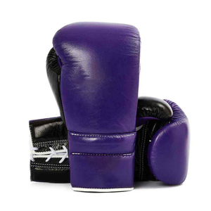 Gants de boxe personnalisés avec logo, en cuir véritable, à lacets, fabrication professionnelle, création de gants de boxe sur mesure pour hommes - Product Image 4
