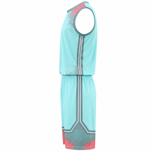 Tenue de basket-ball personnalisée la moins chère, ensemble uniforme de sport, dernier style, vêtements d'équipe en polyester/mesh - Product Image 3