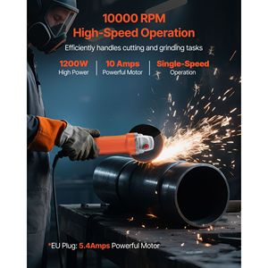 High Speed 5\" Electric Angle Grinder 10Amps 10000RPM <b>Power</b> <b>Tool</b> with 230 Degrees Adjustable Dus 710W" Corded Angle Grinders - Product Image 2