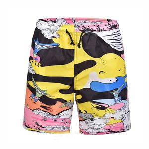 Shorts pour homme en coton mélangé respirant, taille mi-haute, style streetwear, avec logo imprimé personnalisé, pour taille adulte - Product Image 3