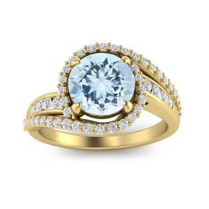 Bague de fiançailles classique en argent topaze, diamant taille poire, halo serti de griffes, plaqué or rose 18 carats, bague de mariage de luxe pour femme - Product Image 4