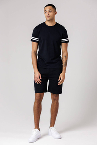 Hot Selling Men's Summer 2-Piece Set O-Neck Short Sleeve <b>Shirt</b> Pants Casual Blank Cotton <b>T</b>-<b>Shirt</b> Set Eco-Friendly 2 Piece Outfit - Product Image 3