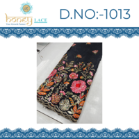 Tissu Premium en Dentelle de Miel Fendy Non Tissé Georgette Perles Florales Respirant Vêtements Garçons Filles Accessoires Poids Moyen
