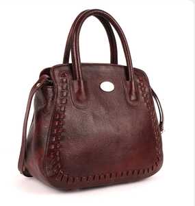 Bolso de Mano y Hombro de Cuero Genuino, Elegante y de Primera Calidad, Espacioso, Duradero y Elegante, con Cierre Impermeable para Uso Diario, Oficina y Viajes - Product Image 1