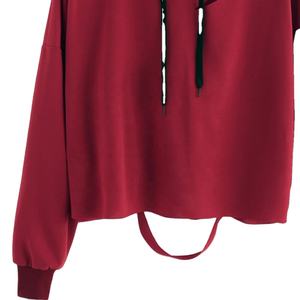 Nueva Llegada, Sudadera con Capucha Corta para Mujer, de Alta Calidad, con Logotipo Personalizado, Informal, para Invierno, 100% Algodón, Forro Polar, Impermeable, Venta al Por Mayor - Product Image 2