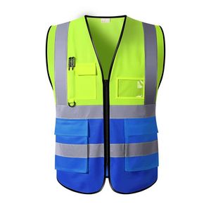 High Visibility Reflective Safety Work Vest Zip Up Multi Pocket <b>Pink</b> Unisex <b>Hi</b> <b>Vis</b> Workwear - Product Image 4