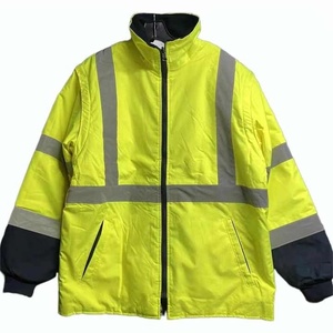 Orange Colored Reflective Softshell <b>Waterproof</b> Safety Jackets Hi Visibility Traffic Security Construction <b>Work</b> Wear Jackets - Product Image 1