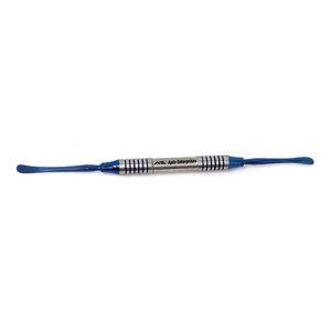 เครื่องมือผ่าตัดฟันแบบสองด้าน ยี่ห้อ Dental Elevator FREER สำหรับใส่รากเทียม ปลายแหลมและปลายทู่ ทำจากสแตนเลสสตีล ด้ามจับกลวงเคลือบไทเทเนียมสีน้ำเงิน - Product Image 4