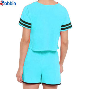 Conjuntos de Verano, Traje Deportivo Corto, Tendencia de Verano, Logotipo Personalizado, Conjunto de Dos Piezas de Algodón, Shorts y Camisetas para Mujer - Product Image 3