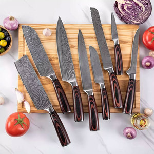 Premium Damascus Steel <b>Kitchen</b> Knife Set With Comfortable Handle And Balanced Design For Home Cooking Needs - Product Image 1