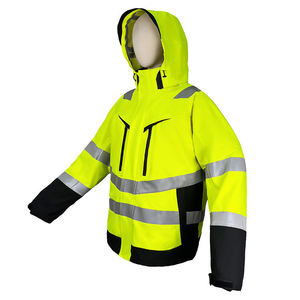 High Visibility Safety Vest Reflective Workwear <b>Jacket</b> For Road Construction Warehouse Industrial <b>Workers</b> - Product Image 5