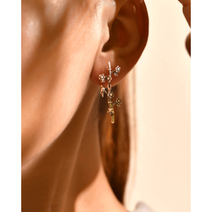 Daal Fashion Meera Jaipur ต่างหูแบบห้อยสไตล์อินเดียดีไซน์สีเงินหรูหราสำหรับผู้หญิง - Product Image 1