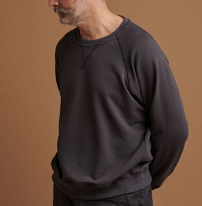 Sudadera de Cuello Redondo Negra para Hombre a Precio Económico, Corte Regular, Manga Raglán, 100% Algodón, Tejido de Punto, Informal, para Otoño - Product Image 6