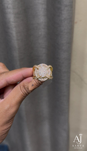 Fully Iced Certified Custom-Made Moissanite <b>Ring</b> <b>Sterling</b> <b>Silver</b> Rhodium/Gold Plated Pave <b>Set</b> Brilliant Unisex Hip Hop Wedding - Product Image 4