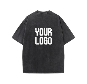 T-shirt vintage personnalisé pour homme, coupe oversize, épaules tombantes, style Harajuku, coton lourd 100%, streetwear, hip hop, t-shirts lavés - Product Image 6