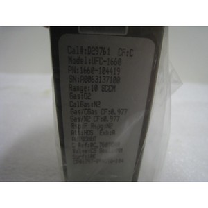 Unit <b>1660</b> MFC, UFC-<b>1660</b> O2, 10 SCCM - Trusted Global Legacy Semiconductor Equipment and Parts at - Product Image 3