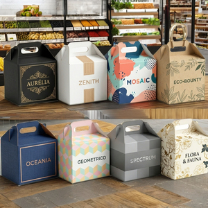 <b>Paper</b> <b>Boxes</b> with Handle Factory Direct Wholesale for Gift <b>Boxes</b> Food Packaging and Retail Packaging - Product Image 1