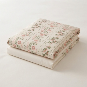 Drap plat en coton imprimé floral classique, couleur terre cuite, 100% coton, T 180 - Product Image 4