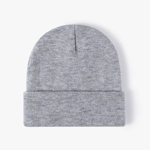 Wholesale <b>Beanie</b> With Custom Embroidery Solid Colors 100% Acrylic Warm Winter Hat Custom Logo Blank Plain <b>Knitted</b> <b>Beanie</b> - Product Image 1