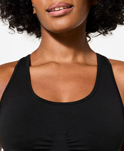 Soutien-gorge de yoga sans couture en maille pour femme, maintien élevé, logo frontal uni, couleur personnalisable, vêtements de sport de haute qualité, prix abordable, faible MOQ - Product Image 3
