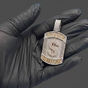 Colgante de Perro con Símbolo de Dólar, Plata, Texto Personalizado, Collar, Amuleto, Joyería Hecha a Mano, Regalo para Hombres, Mujeres, Unisex, Hip Hop - Product Image 3