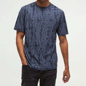 T-shirts pour hommes personnalisés, effet délavé, vintage, 100% coton, tricoté, poids lourd, coupe classique, écologiques, séchage rapide, respirants - Product Image 5