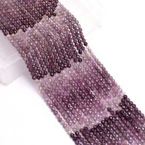 Cuentas de espinela AAA+ de 3mm-4mm microfacetadas en forma de rondel, espinela natural multicolor púrpura, cuentas de piedras preciosas para la fabricación de joyería. - Product Image 2