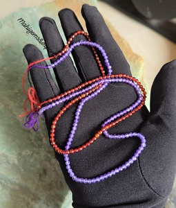 Cuentas de circonita de 2.50 MM en forma redonda, color lavanda púrpura y granate rojo, personalizadas. - Product Image 6