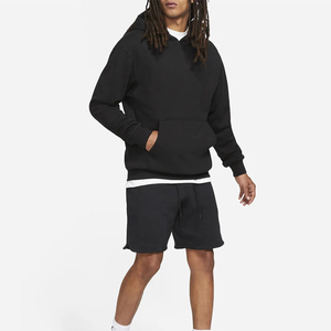 Ensemble de sweat-shirt à capuche oversize noir pour homme, vêtements décontractés d'automne, avec poches, sweat-shirt et sweat-shirts pour homme - Product Image 1