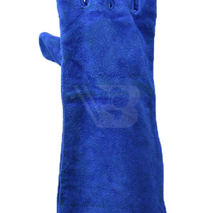 Heavy Duty 14 Inches Heat-resistant Cow Split Leather <b>Long</b> Safety Working Welding <b>Gloves</b> for Welder - Product Image 5