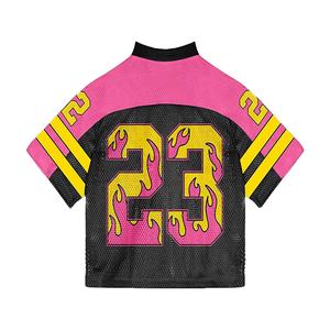 เสื้อฟุตบอลยูนิเซ็กซ์สีดำถักทอระบายอากาศได้ดี เป็นมิตรกับสิ่งแวดล้อม ย้อมสีแบบ Garment Dyed ลายวินเทจหมายเลข 55 คอจีน ทรงโอเวอร์ไซส์ คุณภาพสูง - Product Image 3