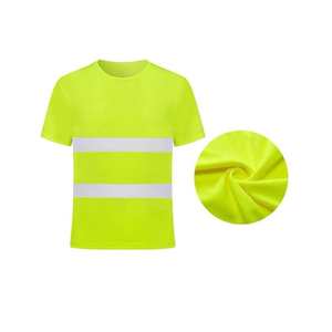 T-shirts de travail haute visibilité pour hommes, réfléchissants, bicolores, imperméables, en polyester, coupe-vent, respirants, avec logo personnalisable - Product Image 5