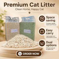 Litière pour chat en tofu biodégradable et jetable en gros, OEM, marque personnalisée, fabricant pour importateurs de produits pour animaux de compagnie, détaillants, marques mondiales