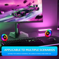 Diffuseur d'arômes pour voiture, éclairage ambiant, contrôle par application, son agréable, rythme musical, éclairage RGB, lumière rythmique