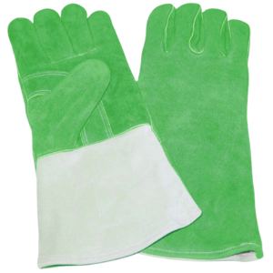 Heavy-Duty Reinforced Cowhide Split Leather Safety Gloves <b>Fire</b> Resistant and Heat Protection for Welding and Leather Work - Product Image 4