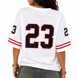 Jersey de Fútbol Americano Extra Grande para Mujer, Transpirable, Ropa Deportiva Personalizada, Fabricante OEM - Product Image 2