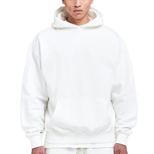 Sweats à capuche surdimensionnés en polaire pour homme Sweats à capuche épais unis à épaules tombantes 500/400gsm Boxy Blank Sweats à capuche pour hommes - Product Image 2