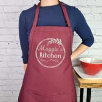 Tablier de cuisine personnalisé avec logo imprimé |   Tablier de cuisine réglable en coton avec poche avant |   Uniforme de chef pour restaurant, boulangerie et barbecue